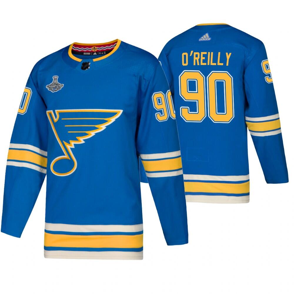 Men's St. Louis Blues #90 Ryan O'Reilly Blue Stitched NHL Jersey